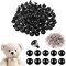 100PCS 15mm Black Safety Eyes with Washers for Crocheting, Amigurumi, Plush Dolls, and Stuffed Animals